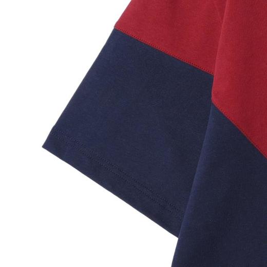 T4161夏季高级感新款男士简约撞色半拉链短袖T恤商务百搭圆领宽松上衣 商品图4