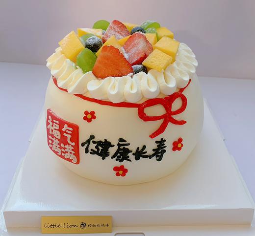 狮子家-健康长寿 福气满满贺寿主题 生日蛋糕 纪念日蛋糕 聚会 仪式感必备 健康甜品 商品图0