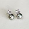 BY EVITA系列 18K镶摩根石和大溪地珍珠 耳钉 商品缩略图0