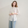 通勤气质白衬衫女夏季设计感系带收腰百搭显瘦衬衣上衣V2551113 商品缩略图4