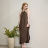 复古织带露肩挂脖连衣裙女夏季度假风宽松显瘦遮肉长裙V1350850 商品缩略图3