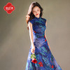 逸红颜浣黎2025夏新款冰感弹力网热辣集美度假风新中式大摆连衣裙 商品缩略图2