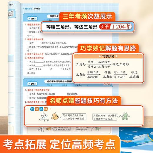 初中趣味默写小四门七八九年级数理化经典例题考点公式默写训练册 商品图4