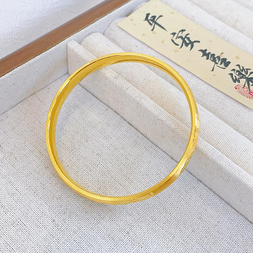 【限时克减150元】足金999 #超轻 5G黄金空心繁花花纹固口手镯（面宽约6.7--7.2mm）(BN5GSZ00017)预售产品下单后不退款不退货不换货不补差价 商品图3
