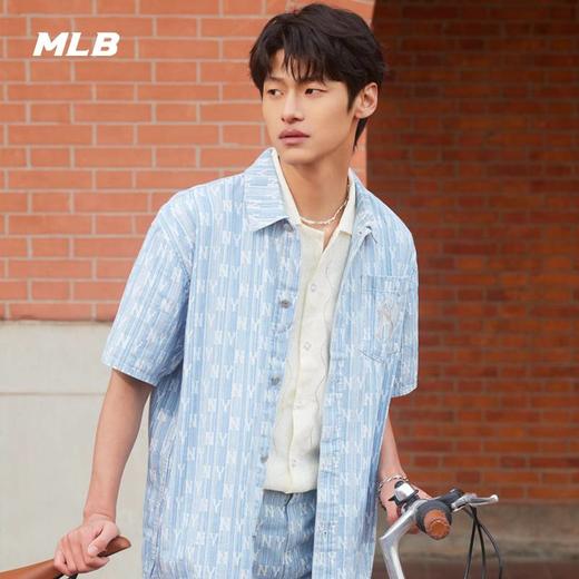 【XL断码】【微瑕，如无货做退款处理】MLB男女情侣满印老花短袖外套休闲舒适衬衫24春季新款3ADRM1043 商品图8