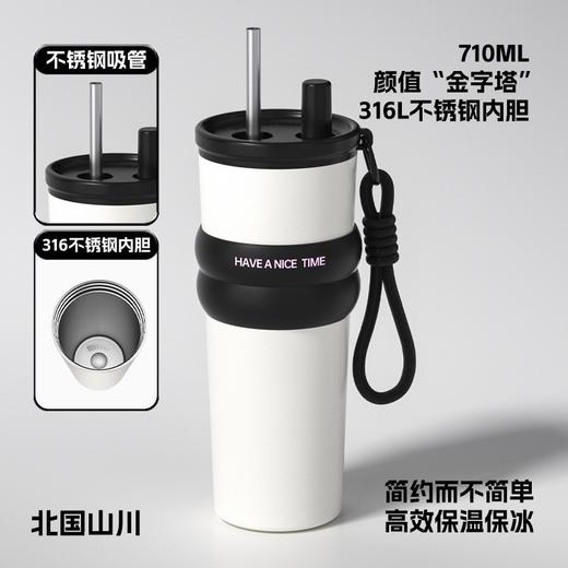 【高颜值水杯C位出道】710ML大容量🚗车载便携，316不锈钢+陶瓷内胆💎冷热随心泡，保温保冰一整天❄🔥 商品图8