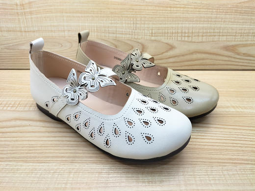 豪行正品女凉鞋24299813真皮软底舒适休闲平底女鞋甜美透气夏女鞋 商品图2