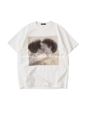 LIVINGTOWN/LT复古人像照片短T