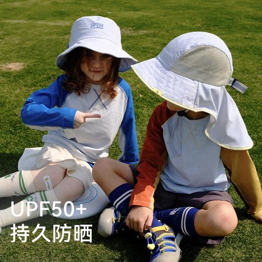 美国WOL儿童大檐护颈防晒帽/宝宝帽子遮阳夏季户外多功能渔夫帽|小爪帽 商品图3