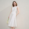 法式优雅肌理感无袖连衣裙女夏季收腰A字气质长裙小白裙V1150751 商品缩略图3