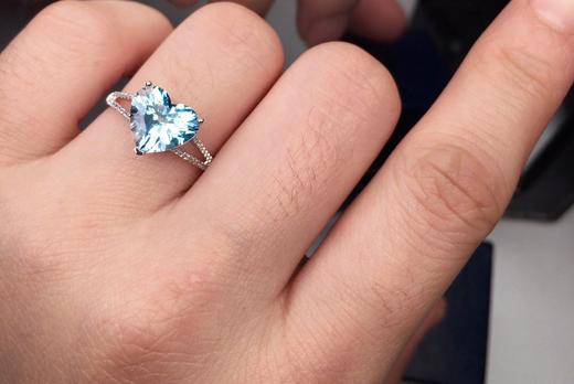 3.05ct刻面海蓝宝戒指 商品图7