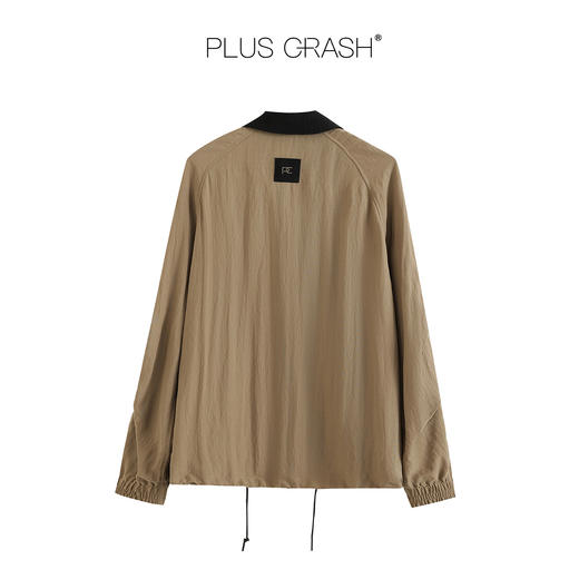 PLUS CRASH美式复古外套春秋新款拼色高级感工装C3翻领宽松夹克 商品图4