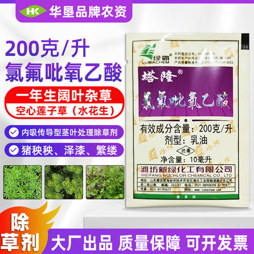 绿霸塔隆氯氟吡氧乙酸专除水花生猪秧秧一年生阔叶杂草除草剂正品 商品图0