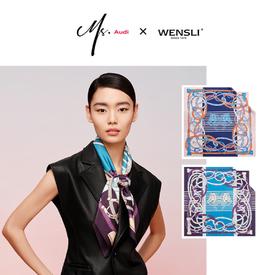 双面印花大方巾