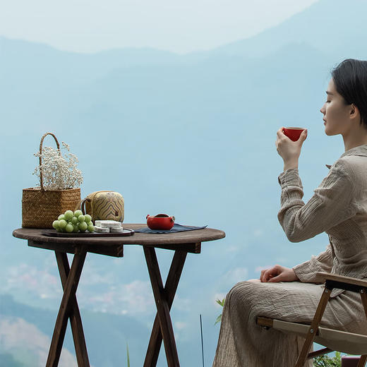 万仟堂（Edenus）旅行茶具 高档快客杯陶瓷套装一壶一杯女性便携包送礼 事事如意A 朱漆釉（升级版） 商品图4