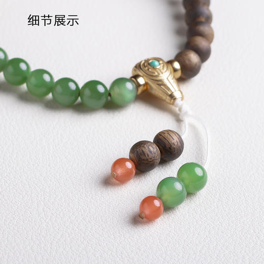 xy0431沉香+碧玉半山半水手串 商品图4