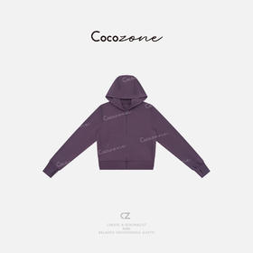 COCO ZONE 刘一一 “酱紫卫衣”连帽拉链纯色简约外套 CD2A1482