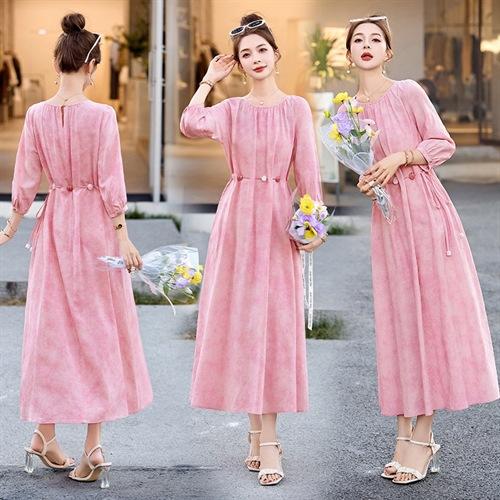 2025年时尚气质札染种工艺法式连衣裙GJC2528 商品图2