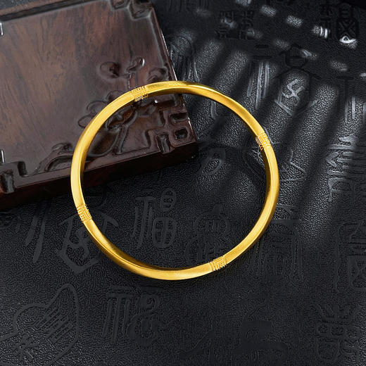 【限时克减150元】足金999.9 #祈福 #莫比乌斯 古法空心固口福字莫比乌斯手镯（面宽约3.9-4.3mm）(ANWGFSZ00966)预售产品下单后不退款不退货不换货不补差价 商品图2