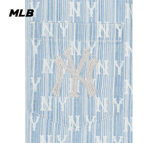 【XL断码】【微瑕，如无货做退款处理】MLB男女情侣满印老花短袖外套休闲舒适衬衫24春季新款3ADRM1043 商品图9