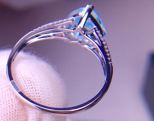 3.05ct刻面海蓝宝戒指 商品图6