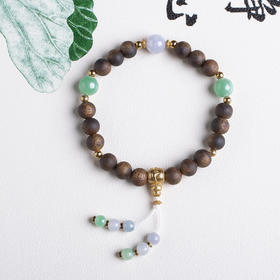 xy0428沉香+翡翠手串