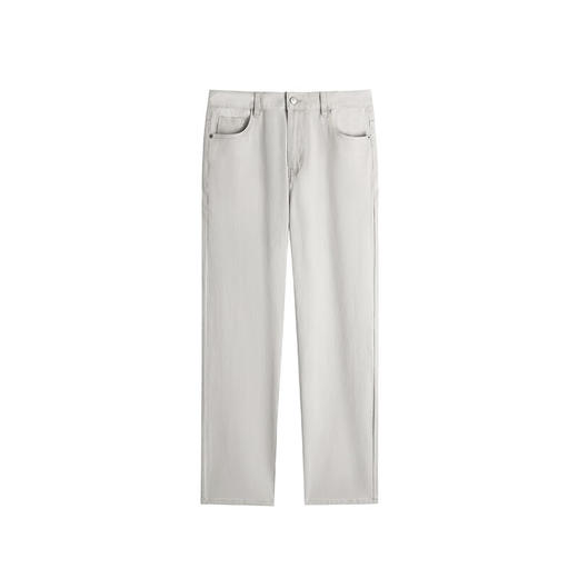 HIM漢崇 潮流做旧洗褪舒适时尚简约休闲浅色直筒牛仔裤 2026春季 商品图4