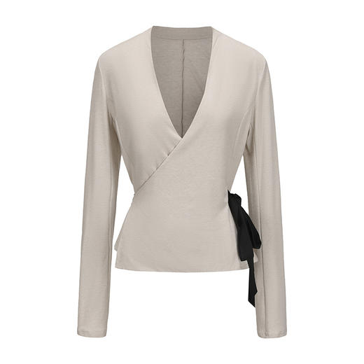 【浮世织语】系带设计软糯针织裹身上衣 商品图4