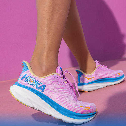 鸣星同款【减震回弹 舒适透气轻便】HOKA ONE ONE 男女鞋Clifton9公路跑步鞋 休闲厚底 商品图2