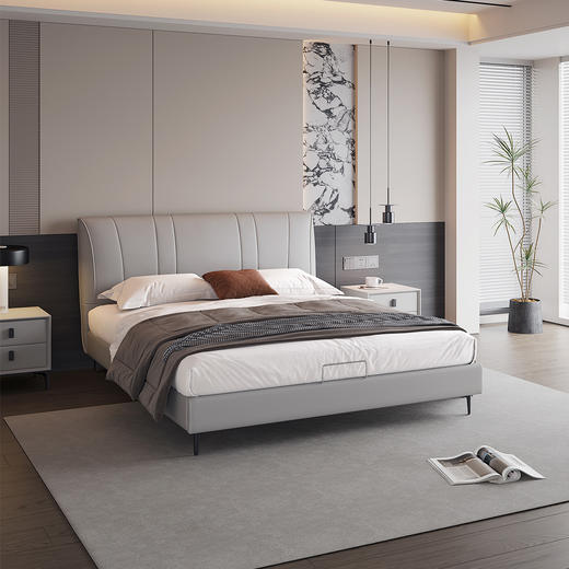 顾家家居整装 现代舒适 皮/布艺床 KZ.B1068PQ1/BQ1 悦梦 商品图2