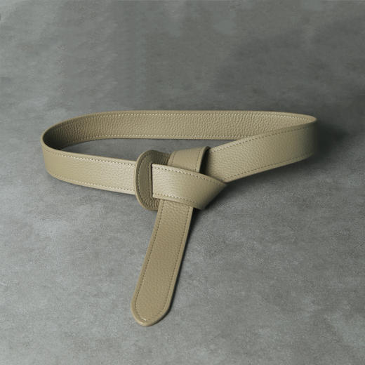源头厂家！2025小众女士腰带打结双面牛皮自由扣腰封百搭显瘦束腰皮带！ 商品图2