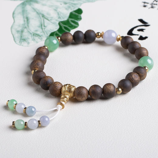 xy0428沉香+翡翠手串 商品图2