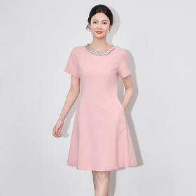 「高货wl」全新升级【铂金会员330/天猫449/差价119】(35725)洛诗琳法式重工钉钻连衣裙2025夏季新款蝴蝶结轻礼服裙女