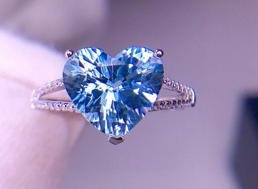 3.05ct刻面海蓝宝戒指 商品图0