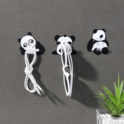 【批发】美丽雅熊猫无痕粘钩承重3KG厨房卫浴免打孔 3个/板 商品图6