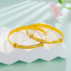 【限时克减150元】足金999.9 #儿童/宝宝 #萌宝岁礼 实心推拉祥云纹福禄如意童镯福字铜钱图案BB镯/对（面宽约5.6-6mm）(BPWTZ00008)预售产品下单后不退款不退货不换货不补差价 商品缩略图3