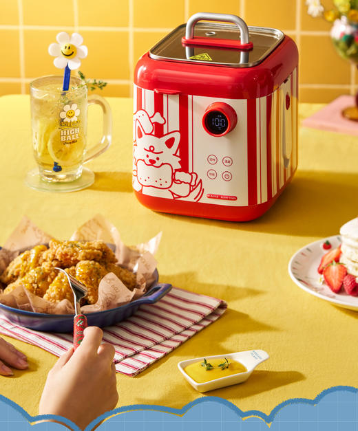 【多功能炸锅】尚朋堂多功能小吃锅 可炸/煮/煎/蒸一锅多用 厨房小白也能轻松解锁N样美食 食品级涂层 1.5L大容量 商品图2