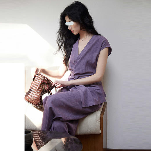 裁缝学苑AH31设计感不规则扭结V领衬衫纸样阔腿裤子高腰套装打版 商品图1