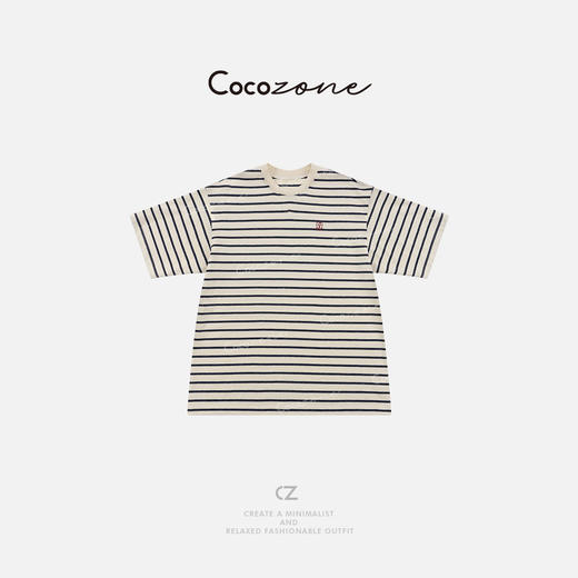 COCO ZONE 刘一一“航海T恤”天然柔和质感亲肤透气T恤 CD2A1486 商品图0