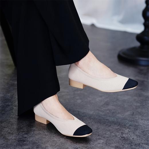 REREJOY 法式方头方跟飞织王妃鞋 商品图4