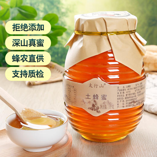 严选 | 太行山土蜂蜜 土蜂蜜1000g+赠500g枣花蜜或500g洋槐花蜜 花香浓郁 甜而不腻 商品图2