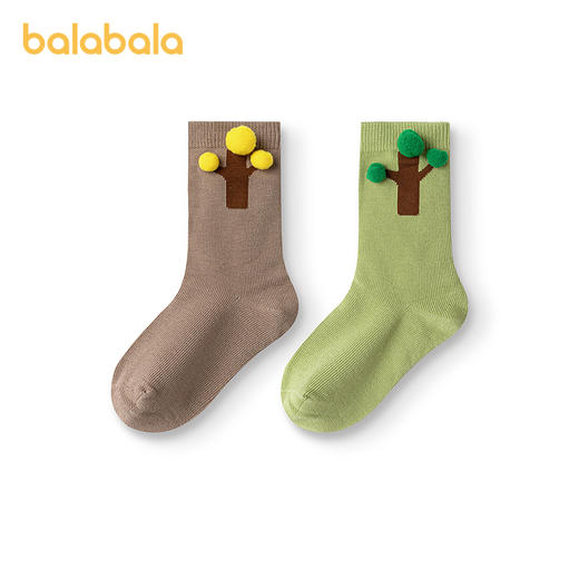 巴拉巴拉男童袜子秋新品儿童中筒袜不勒脚趣味两双装 商品图4