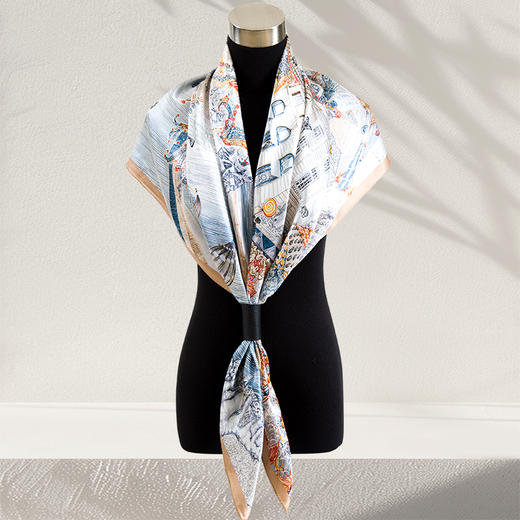 鑫缘 高档真丝素绉缎方巾 GD0008 商品图7