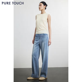PURE TOUCH 浅蓝色直筒牛仔裤