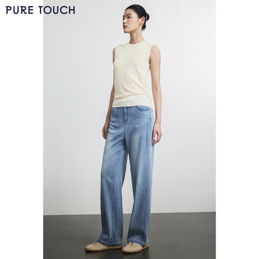 PURE TOUCH 浅蓝色直筒牛仔裤 商品图0
