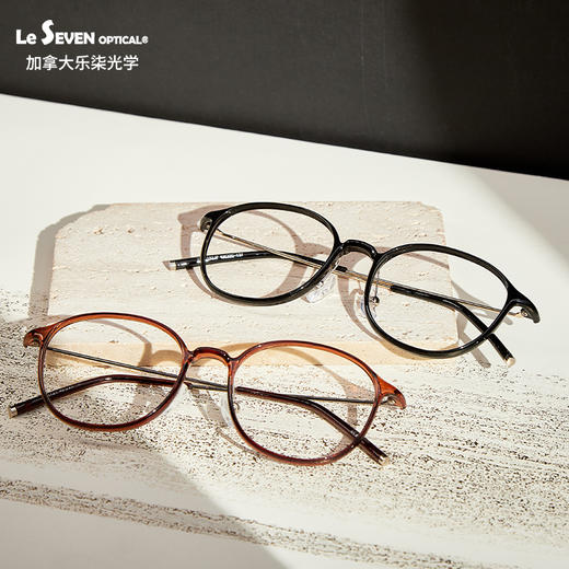 【森哥优选】乐柒 成人防蓝光眼镜护目镜透色素颜框女大框百搭Feather  ‘不可配度数’ LeSeven 商品图3