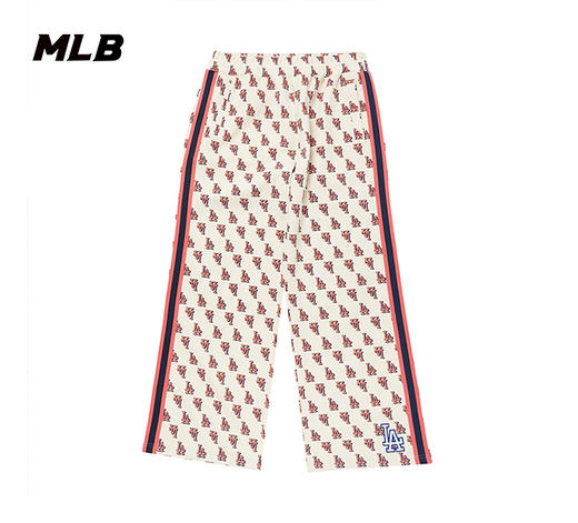 【M/L断码服】【微瑕，如无货做退款处理】MLB满印老花时尚针织长裤3APTM0431 商品图0