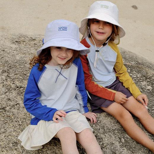 美国WOL儿童大檐护颈防晒帽/宝宝帽子遮阳夏季户外多功能渔夫帽|小爪帽 商品图1