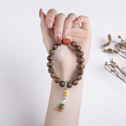 xy0429沉香+南红福寿珠手串 商品图6
