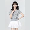 裁缝学苑AH29新款褶皱收腰短袖T恤纸样女装半开圆领正肩体恤 商品缩略图1